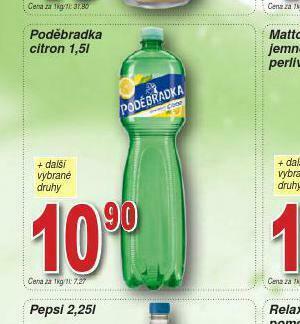 Lidl Poděbradka citron nabídka