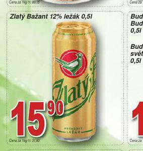 Lidl Pivo zlatý bažant 12% ležák nabídka
