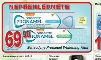 Lidl Sensodyne pronamel whitenig zubní pasta nabídka
