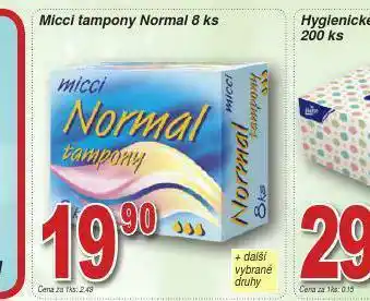 Lidl Micci tampony normal nabídka