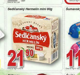 Lidl Sedlčanský hermelín mini nabídka