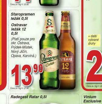 Lidl Pivo ostravar ležák nabídka