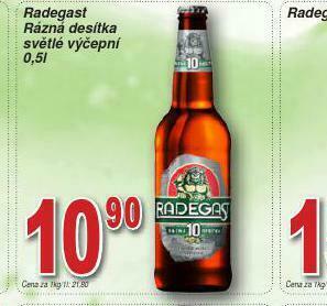 Lidl Pivo radegast rázná 10 nabídka