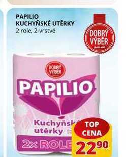 Flop Papilio kuchyňské utěrky 2 role, 2-vrstvé nabídka