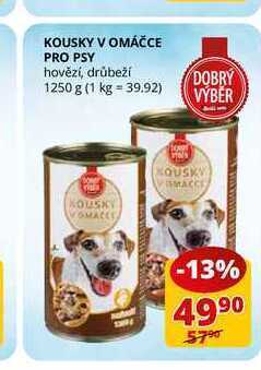 Flop Kousky v omáčce pro psy hovězí, drůbeží 1250 g nabídka