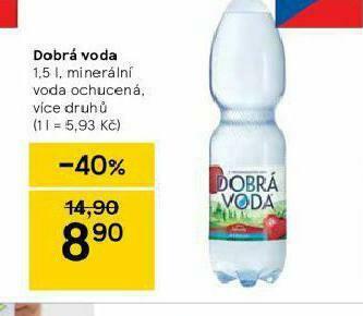 Tesco Dobrá voda ochucená nabídka