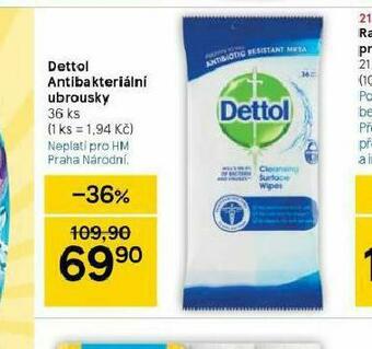 Dettol antibakteriální ubrousky