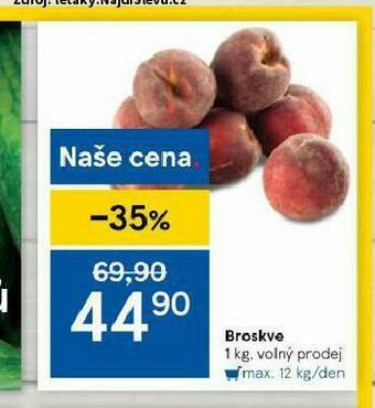 Tesco Broskve nabídka