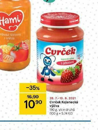 Tesco Cvrček kojenecká výživa nabídka
