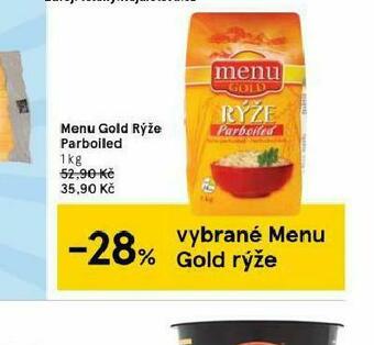 Tesco Menu gold rýže parboiled nabídka