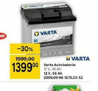 Tesco Varta autobaterie 56 ah nabídka