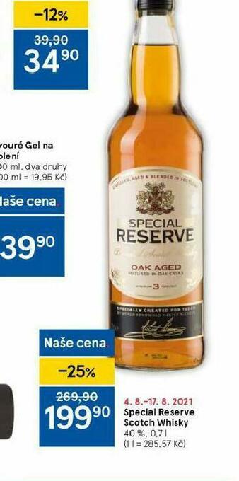 Tesco Special reserve scotch whisky nabídka