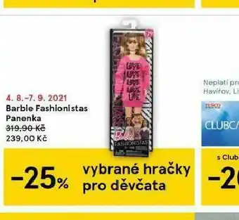 Tesco Barbier fashionistas panenka nabídka