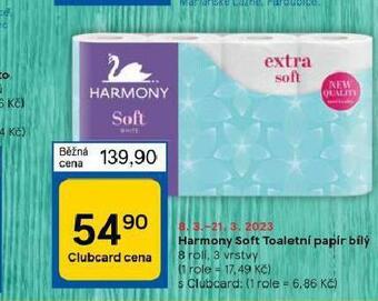 Tesco Harmony soft toaletní papír nabídka