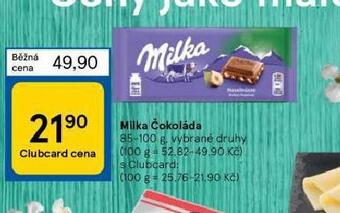 Tesco Milka čokoláda nabídka