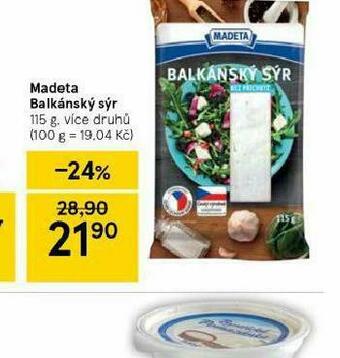 Tesco Madeta balkánský sýr nabídka