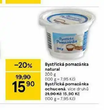 Tesco Bstřická pomazánka natural nabídka