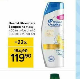 Tesco Head&amp;shoulders šampon nabídka