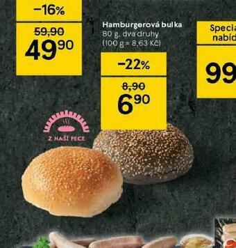 Tesco Hamburgerová bulka nabídka