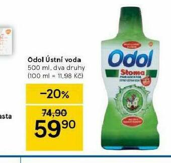 Tesco Odol ústní voda nabídka