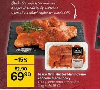 Tesco Tesco grill master marinované vepřové medailonky nabídka