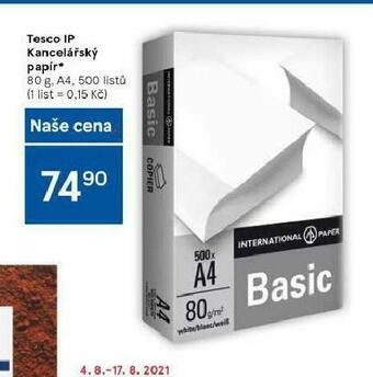 Tesco Kancelářský papír nabídka