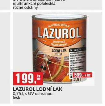 Baumax Lazurol lodní lak nabídka