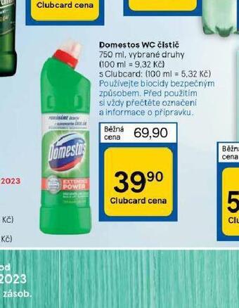 Tesco Domestos wc čistič nabídka