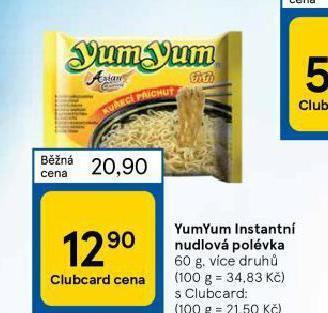 Tesco Yum yum instantní nudlová polévka nabídka