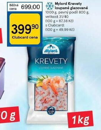 Tesco Mylord krevety loupané glazované nabídka