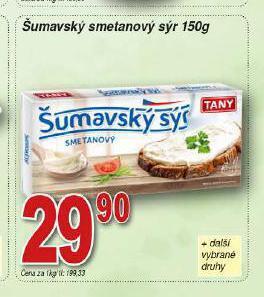Hruška Šumavský smetanový sýr nabídka