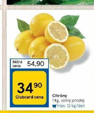 Tesco Citrony nabídka
