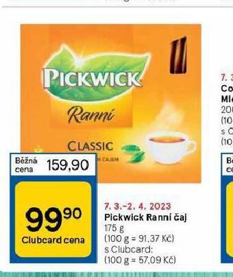 Tesco Pickwick ranní čaj nabídka