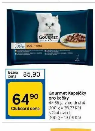 Tesco Gourmet kapsičky pro kočky nabídka