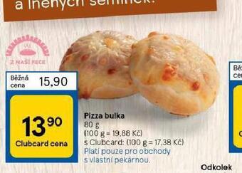 Tesco Pizza bulka nabídka