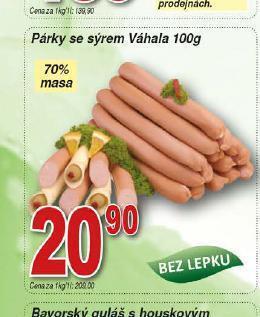 Hruška Párky se sýrem nabídka