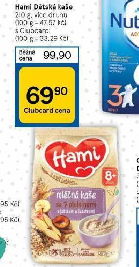 Tesco Hami dětská kaše nabídka