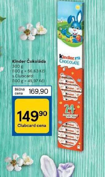 Tesco Kinder čokoláda nabídka