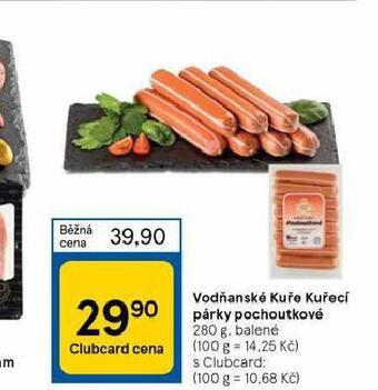 Tesco Kuřecí párky pochoutkové nabídka