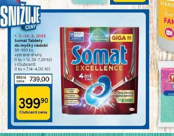 Tesco Somat tablety do myčky nabídka