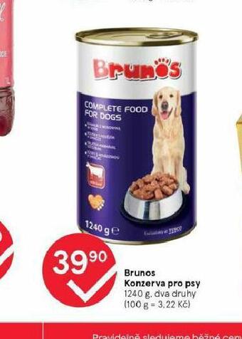 Tesco Brunos konzerva pro psy nabídka
