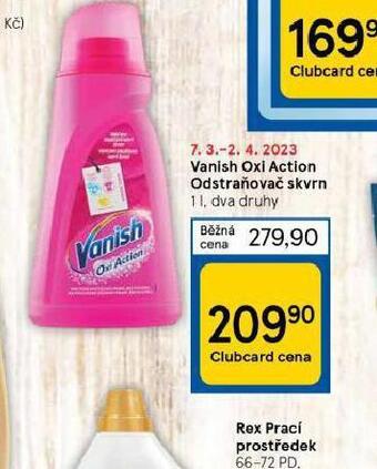 Tesco Vanish oxi action odstraňovač skvrn nabídka