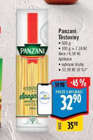 Albert Panzani těstoviny nabídka