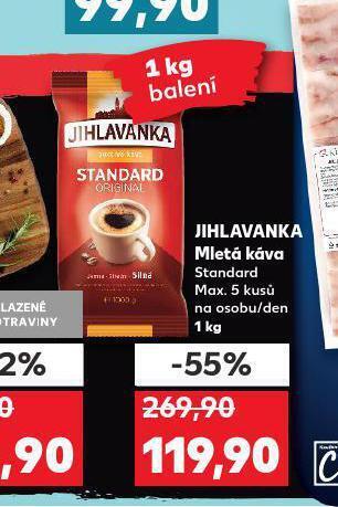Kaufland Jihlavanka mletá káva nabídka