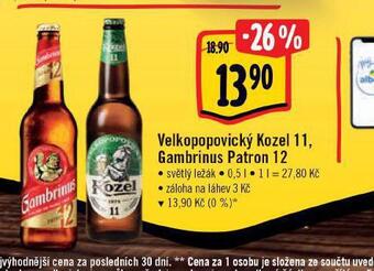 Albert Pivo velkopopovický kozel nabídka