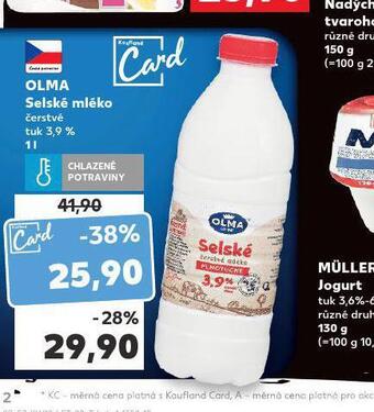 Kaufland Olma selské mléko nabídka