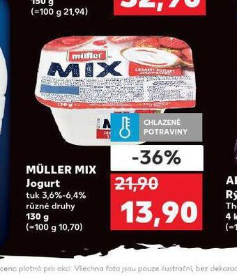 Kaufland Müller mix jogurt nabídka