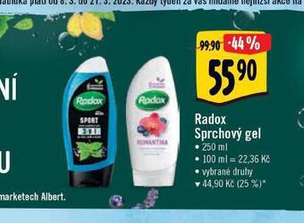 Albert Radox sprchový gel nabídka