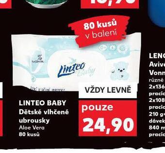 Kaufland Linteo baby dětské vlhčené ubrousky nabídka
