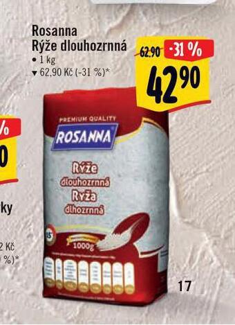 Albert Rosanna rýže dlouhozrnná nabídka